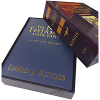 Livre relié personnalisé de 365 histoires bibliques et de prières, impression de couverture de Bible