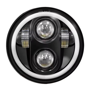 Faro LED de 5.75 Pulgadas con Aro Halo, Luz de Conducción con Ojo de Ángel, DRL Redondo de 5.75'' para Jeep Cherokee, Faro LED para Motocicleta - Product Image 3