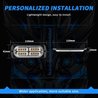 DXZ LKW-Warnleuchte DC12V LED Auto-Mittelgitter-Blitzwarnleuchte Universelle Passform CE-Zertifiziert Bernstein/Gelb/Weiß Licht
