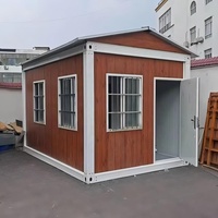 Casa Modular de Lujo con Textura de Madera y Techo a Dos Aguas, Villa Contenedor Prefabricada Desmontable para Hotel en Zonas Turísticas y Estancias Airbnb