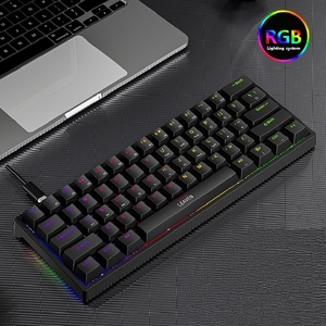 คีย์บอร์ดสำหรับเล่นเกมกลไกแบบมีสาย <span class=keywords><strong>RGB</strong></span> <span class=keywords><strong>61</strong></span>คีย์สวิตช์สีฟ้าแบบถอดเปลี่ยนได้สำหรับคอมพิวเตอร์แล็ปท็อปพีซี - Product Image 3