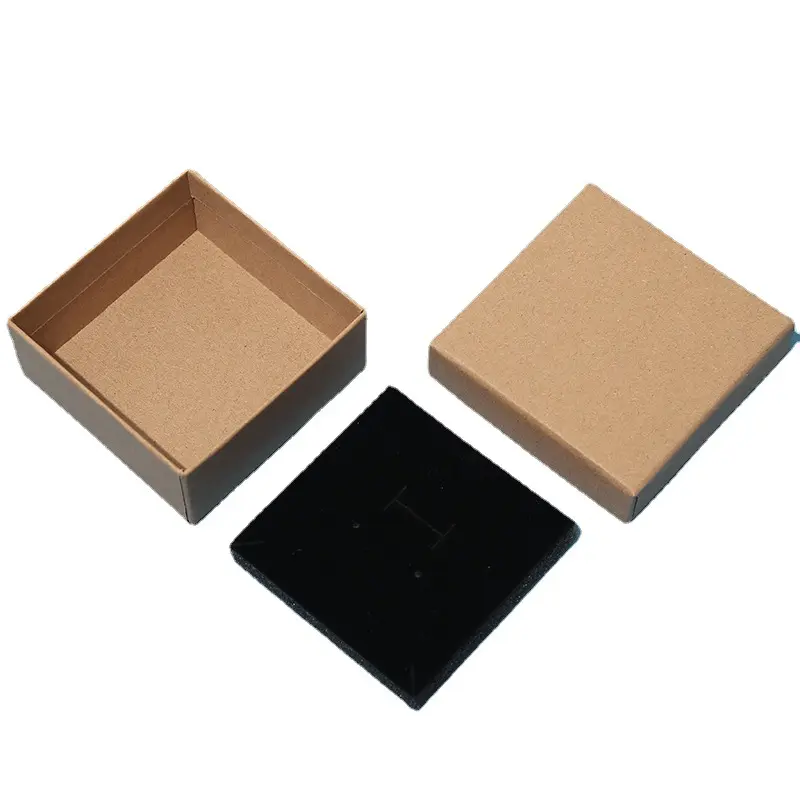 뚜껑이 달린 빈 크래프트 종이 상자 준비 레드 블랙 브라운 로얄 블루 멀티 컬러 선물 포장 상자 사각형 및 사각형 선물