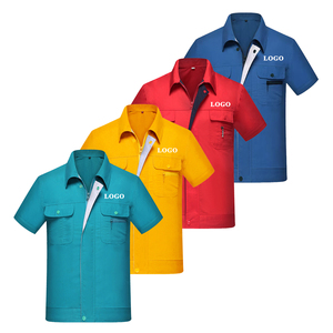 Ropa protectora de trabajo de manga larga de verano personalizada, traje de camuflaje de <span class=keywords><strong>soldador</strong></span> de poliéster y algodón, uniforme resistente a la ropa de trabajo - Product Image 1