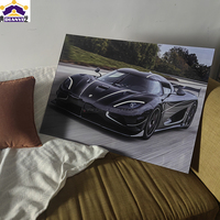 Papier peint de voiture LED 3D personnalisé, café hôtel thème 3D décoration murale chambre chambre plafond décoration murale