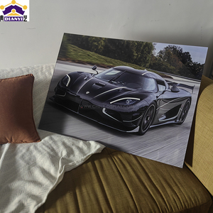 Mural de papel pintado de coche LED 3D personalizado, tema de café Hotel decoración de arte de pared 3D habitación dormitorio decoración de Mural de techo - Product Image 2