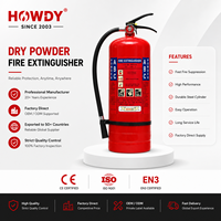 Extincteur à poudre portable HOWDY 1-12KG, poudre ABC, poudre sèche, CE ISO, pour pompiers