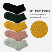 Chaussettes côtelées sans couture écologiques pour femmes - Chaussettes d'été respirantes en tricot avec motif nœud