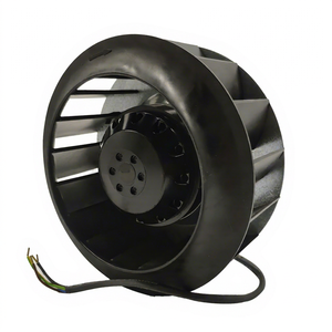 พัดลมแบบแรงเหวี่ยงสามเฟส R2D180-AL10-18 ขนาด 180 มม. 400VAC 2650 รอบต่อนาที 520CFM 140 วัตต์ ใบพัดโค้งไปข้างหน้า พร้อมตู้ควบคุม - Product Image 1