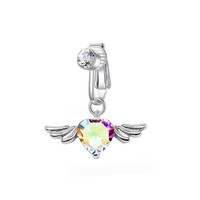 Vente chaude Gratuit Piercing Zircon Faux Nombril Bouton Couleur Zircon Pendentif Ombilical Nail Mode Earclip Boucles D'oreilles En Gros