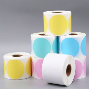 Label Stiker Termal 80x60mm Tahan Air Cetak Logo Perekat Sendiri Perak/Foil Label Barcode Pengiriman - Product Image 1