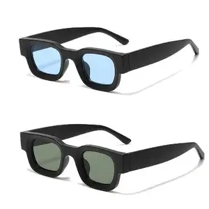 LBAshades 12401 Vintage küçük kare çerçeve güneş gözlüğü erkekler kadınlar toptan güneş gözlükleri shades