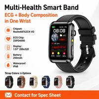 Montre connectée avec moniteur de fréquence cardiaque, SpO2, suivi du sommeil, charge magnétique, écran LCD, IP68, autonomie de 5 à 7 jours, pour les seniors, les adultes, cadeau d'anniversaire