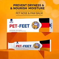 Baume pour le nez et les pattes des chiens et des chats - Hydratant à base de plantes pour les pattes et les nez secs et gercés