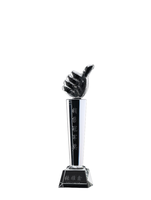 Échantillon gratuit Personnalisé K9 Cristal Golf Diamant Microphone Acrylique Trophée Prix Laser Lune Sport Danse Livre Trophée