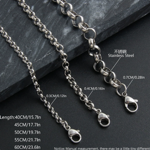Collar <span class=keywords><strong>de</strong></span> Cadena <span class=keywords><strong>de</strong></span> <span class=keywords><strong>Perlas</strong></span> Redondas <span class=keywords><strong>de</strong></span> Acero Inoxidable <span class=keywords><strong>de</strong></span> 3/4/5/6/7mm al por Mayor, Joyería para Parejas, Regalos para Mujeres y Hombres, Accesorios DIY - Product Image 4