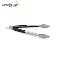 Pinces à nourriture en acier inoxydable de 16 pouces pour barbecue en plein air avec poignée antidérapante en TPR, outils de cuisine pour griller et servir des pâtes