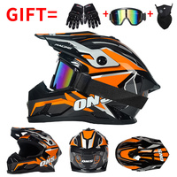 Casque de moto best-seller avec lunettes de protection et gants, doublure en coton, résistant aux chocs, en ABS, pour motocross