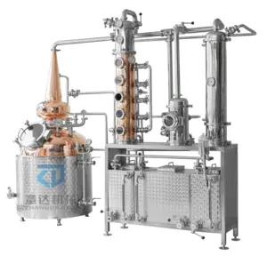 Whisky gin distillatore colonna ancora distillatore di alcol rame alembic ad alta efficienza ancora