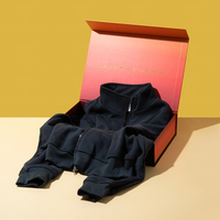 Boîtes pliantes d'usine LionwrapacK, échantillons gratuits, boîtes en papier écologiques FSC, logo estampé à l'or pour vêtements, sweats à capuche, emballage cadeau