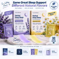 Bandes buvables à dissolution rapide pour sommeil profond aux herbes : Valériane, Fleur de la Passion, Mélisse, Magnésium – Film à dissolution rapide – OEM Marque Privée