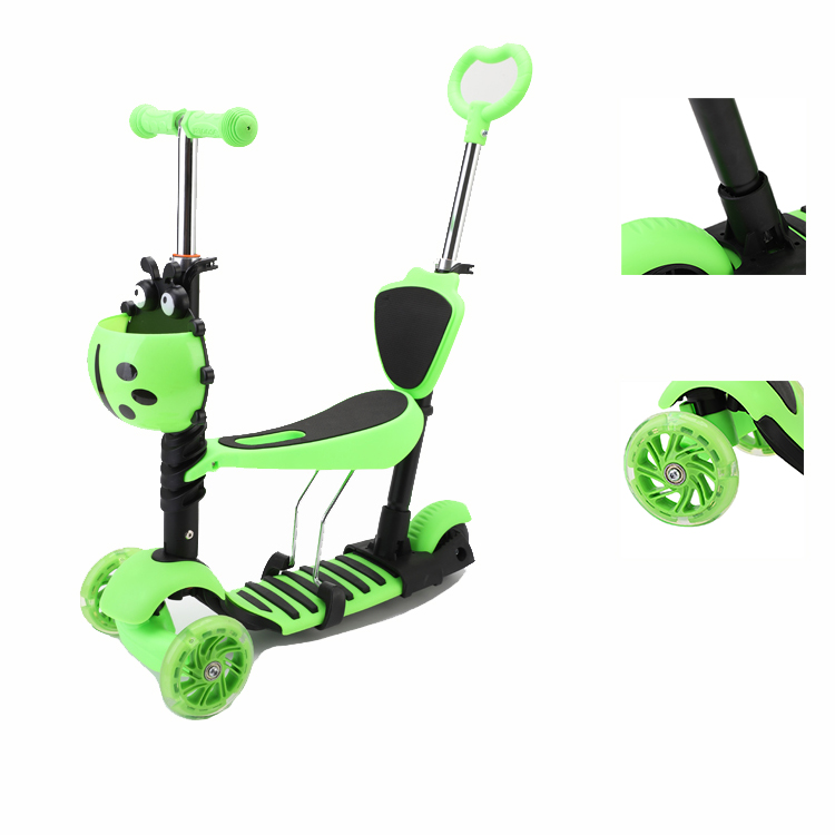 Gravik, многофункциональный детский синий скутер, Детский самокат со съемным сиденьем