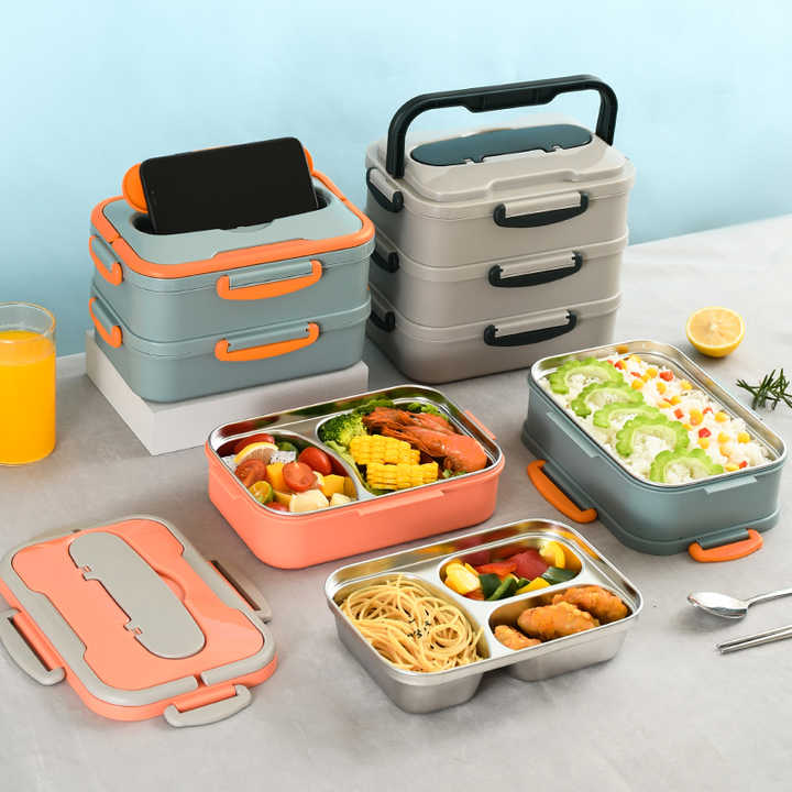 Hot Sale Stainless Steel 304 Lunch Box and Food Container with Double ...