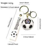 Nouveau porte-clés en métal de football de dessin animé, pendentif pour sac à dos, pour les garçons, les fans, cadeau commémoratif, pendentif de voiture