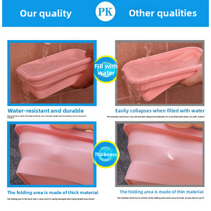 Boîte alimentaire pliable en silicone, compatible micro-ondes et réfrigérateur, avec couvercle hermétique chauffable, organisateur et rangement de cuisine - Product Image 2
