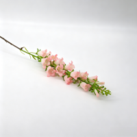 Bunga Campanula Bellflower Buatan 102cm Tangkai Tunggal Warna Pink Mawar dari Sutra untuk Dekorasi Pernikahan Hotel Grosir