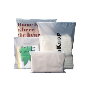 Wholesale Ziplock Transparent Clothing Or Socks Bag Packaging Frosted Plastic Bags with Custom Logo