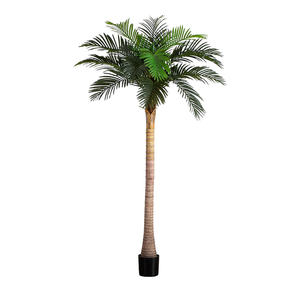 ต้นมะพร้าวประดิษฐ์คุณภาพสูง ผลิตจากไฟเบอร์กลาส เป็นมิตรกับสิ่งแวดล้อม เหมาะสำหรับตกแต่งภายในบ้าน ใบไม้เหมือนจริง กันน้ำ ใช้งานได้นาน 10 ปี - Product Image 1