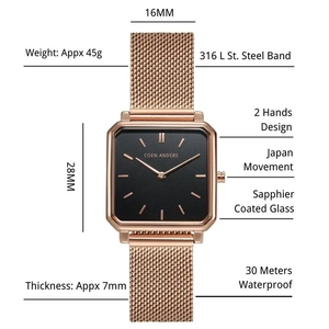 28mm Simple Square Watch Female Niche Brand <b>Small</b> Dial Retro Fashion Quartz Watch - Product Image 4