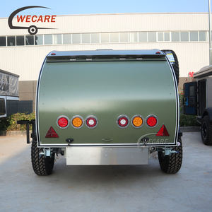 WECARE Mini caravane, caravane teardrop, caravane tout-terrain en aluminium, remorques de camping avec système d'eau extérieur - Product Image 4