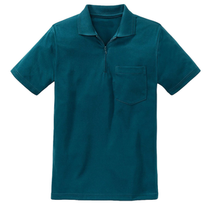 Polo de punto bordado para hombre – Polo informal de manga corta con tejido de peso medio para hombre - Product Image 1