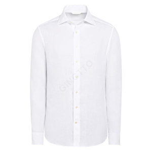 Camicie Estive Traspiranti in <span class=keywords><strong>Lino</strong></span> e Cotone con Logo Personalizzato a Maniche Lunghe per <span class=keywords><strong>Uomo</strong></span>, Vendita all'Ingrosso - Product Image 5
