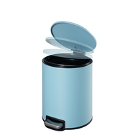 5L salle de bain cuisine poubelle en acier inoxydable pédale poubelle poubelle déchets poubelle