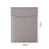 Sac à documents en cuir PU avec logo personnalisé A4 format lettre fermeture à bouton magnétique porte-papier vertical enveloppe de fichier classement de portefeuille