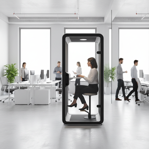 Cabina Acústica Minimalista para Reuniones, Cabina <span class=keywords><strong>de</strong></span> Oficina Insonorizada, Cabina <span class=keywords><strong>de</strong></span> Trabajo Ecológica y Privada para Estudio Creativo y Diseñadores - Product Image 4