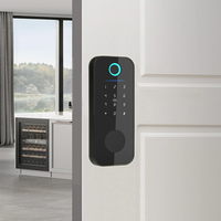 Serrure de porte intelligente numérique WiFi Tuya, haute sécurité, avec empreinte digitale, pêne dormant avec caméra pour porte en acier, sans clé, mot de passe, clé