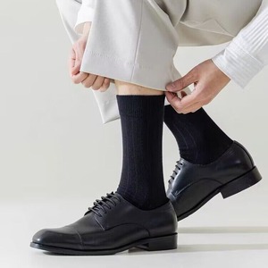 Men's Business <b>Socks</b> Mid-Calf <b>Black</b> Jacquard Breathable Formal Suit <b>Socks</b> Spring Autumn Seasonal Wear - Product Image 2