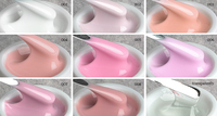 YDC 15ml Gel Constructeur Non Chauffant Couleurs Pailletées Rose Nude Sans HEMA Sans Brûlure Auto-Lissant Gel Dur Constructeur en Pot