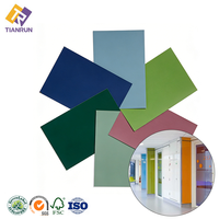 Plaque stratifiée HPL couleur unie haute brillance, surface décorative haute pression pour armoires modernes