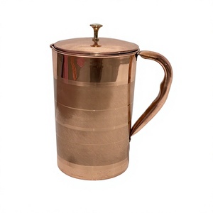 Pichet en cuivre fait main, carafe décorative, serveur d'eau, artisanat indien de qualité supérieure - Product Image 1