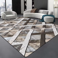 Tapis d'intérieur personnalisé OEM ODM imprimé en 3D, tapis de luxe à impression numérique antidérapant pour hôtel, salon, chambre à coucher