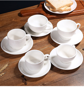 Tazze da caffè in ceramica su misura tazze da caffè in porcellana bianca <span class=keywords><strong>con</strong></span> logo aziendale stampato su di esse - Product Image 1