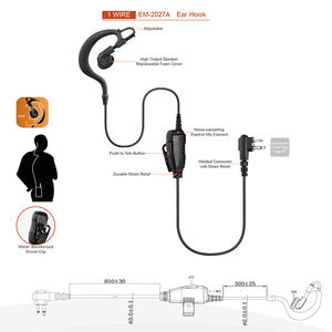 ชุดหูฟังเพลงแบบมีสายสำหรับเครื่องรับส่งวิทยุพูดคุยได้สองทางสำหรับ MTH600 MTH650 MTH800 MTP850 MTH850 - Product Image 4