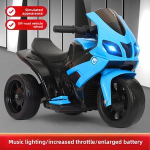 Çocuk üç tekerlekli elektrikli motosiklet kendinden sürüş oyuncak araba pil tarafı-bebekler için erişilebilir sürüş-plastik yapılmış - Product Image 5