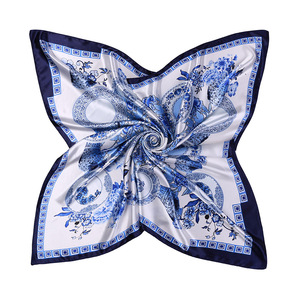 Nuova <span class=keywords><strong>elegante</strong></span> <span class=keywords><strong>sciarpa</strong></span> in porcellana <span class=keywords><strong>blu</strong></span> cinese di 90x90cm-<span class=keywords><strong>sciarpa</strong></span> in seta Hangzhou, grande <span class=keywords><strong>sciarpa</strong></span> quadrata stampata in finta seta - Product Image 1