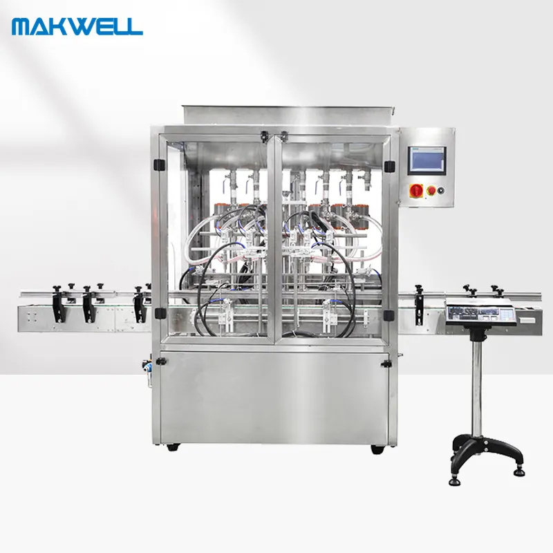 Makwell Automatische Olie En Vruchtensap Vloeibare Fles Vullen Capping Machine