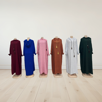 Nouvelle Arrivée 2026 – Robe Longue Ample à Motif Géométrique Élégant pour Femme, Manches Longues, Décontractée, Écologique, Taille Naturelle, Usage Quotidien